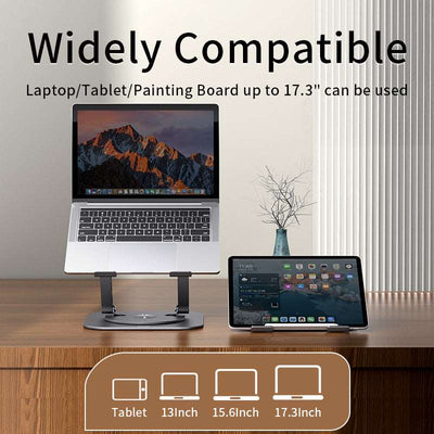 Laptop stativ™ 360° Justerbart Tablet/Bærbar holder i aluminium